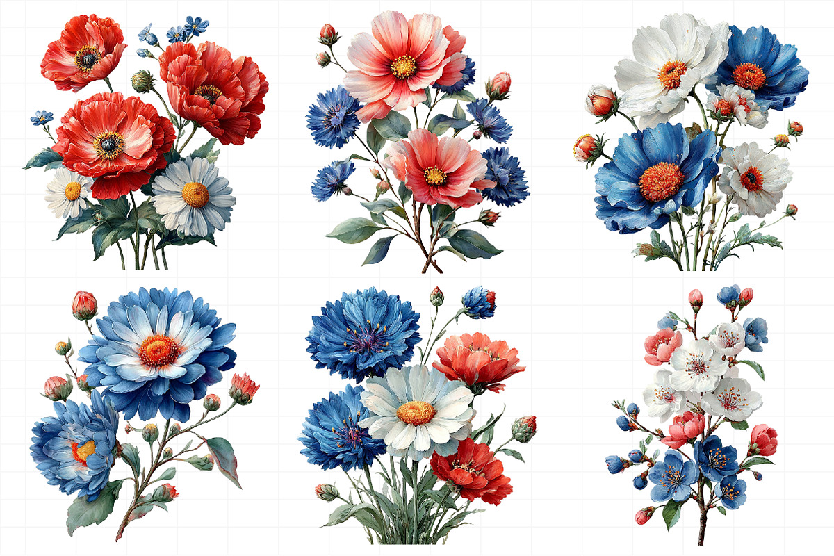 Wildflowers Spring Brushstroke Clipa, an Illustration by Daily.Designs (Photo 8 of 8)