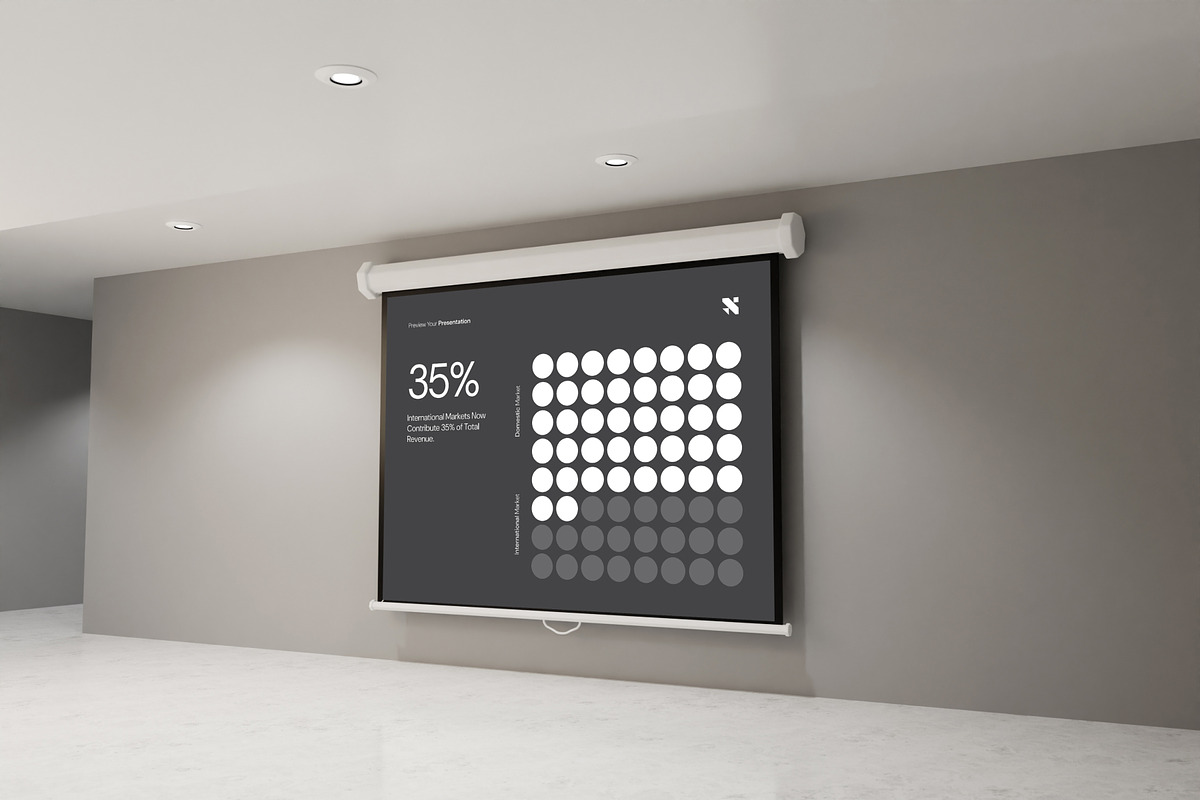 Projector Screen Mockup, a Product Mockup by SLAB! Design
