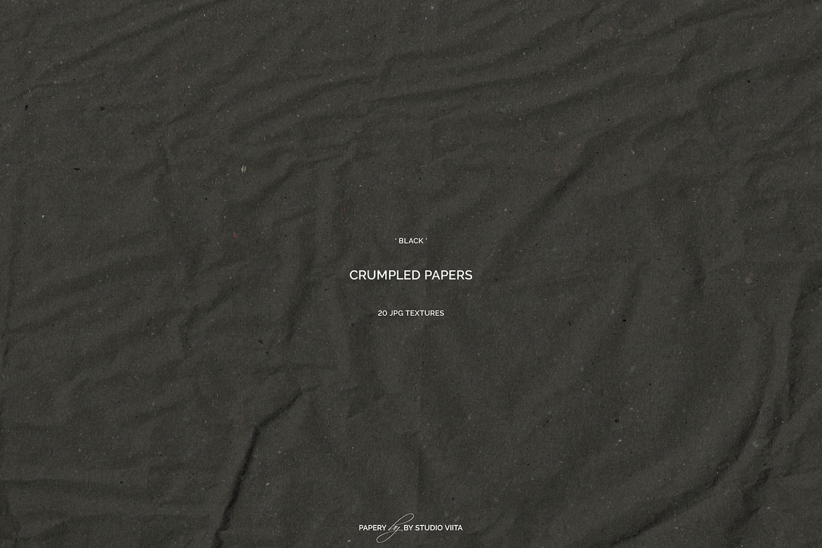 Black Crumpled Paper Textures | JPG, a Texture Graphic by Studio Viita (Photo 6 of 10)