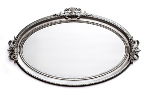 mirror silver oval ai generated, an Arts & Entertainment Photo by pikepicture