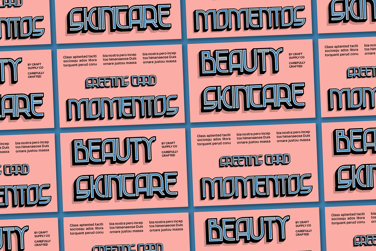 Anzuka 3D, a Sans Serif Font by Craft Supply Co. (Photo 4 of 8)