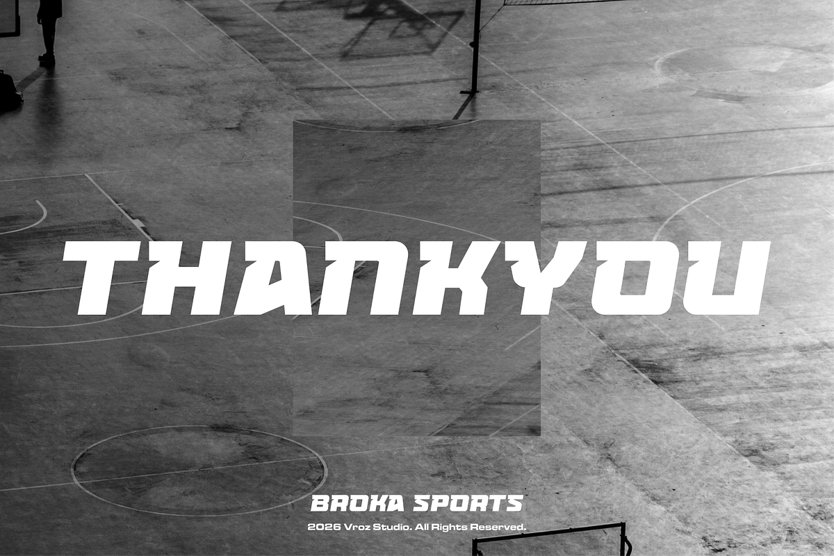 Broka - Sport Font, a Sans Serif Font by Vroz Studio (Photo 7 of 7)