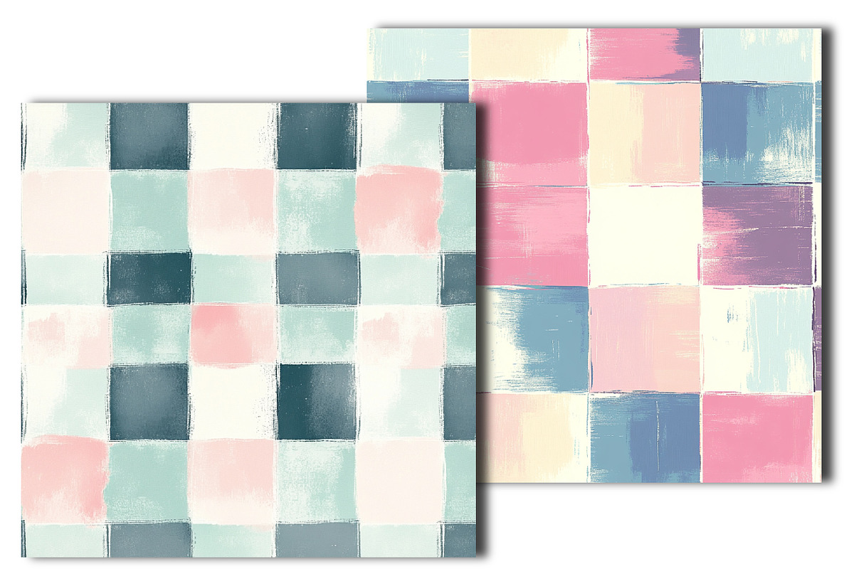 Pastel Plaid and Stripe Patterns, an Illustration by OK Design (Photo 3 of 3)