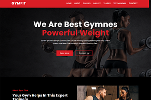 Gymfit Gym & Fitness Website Theme