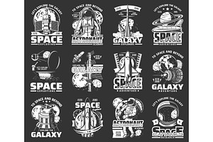 Outer Space Explore Vector Icons