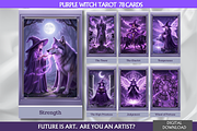 Purple Witch Tarot Cards Deck, a Decorative Illustration by Mugio (Thumbnail 1 of 4)