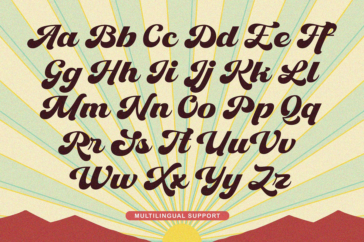 Retro Lettering - Groovy font, a Script Font by Nirmana Visual (Photo 7 of 11)