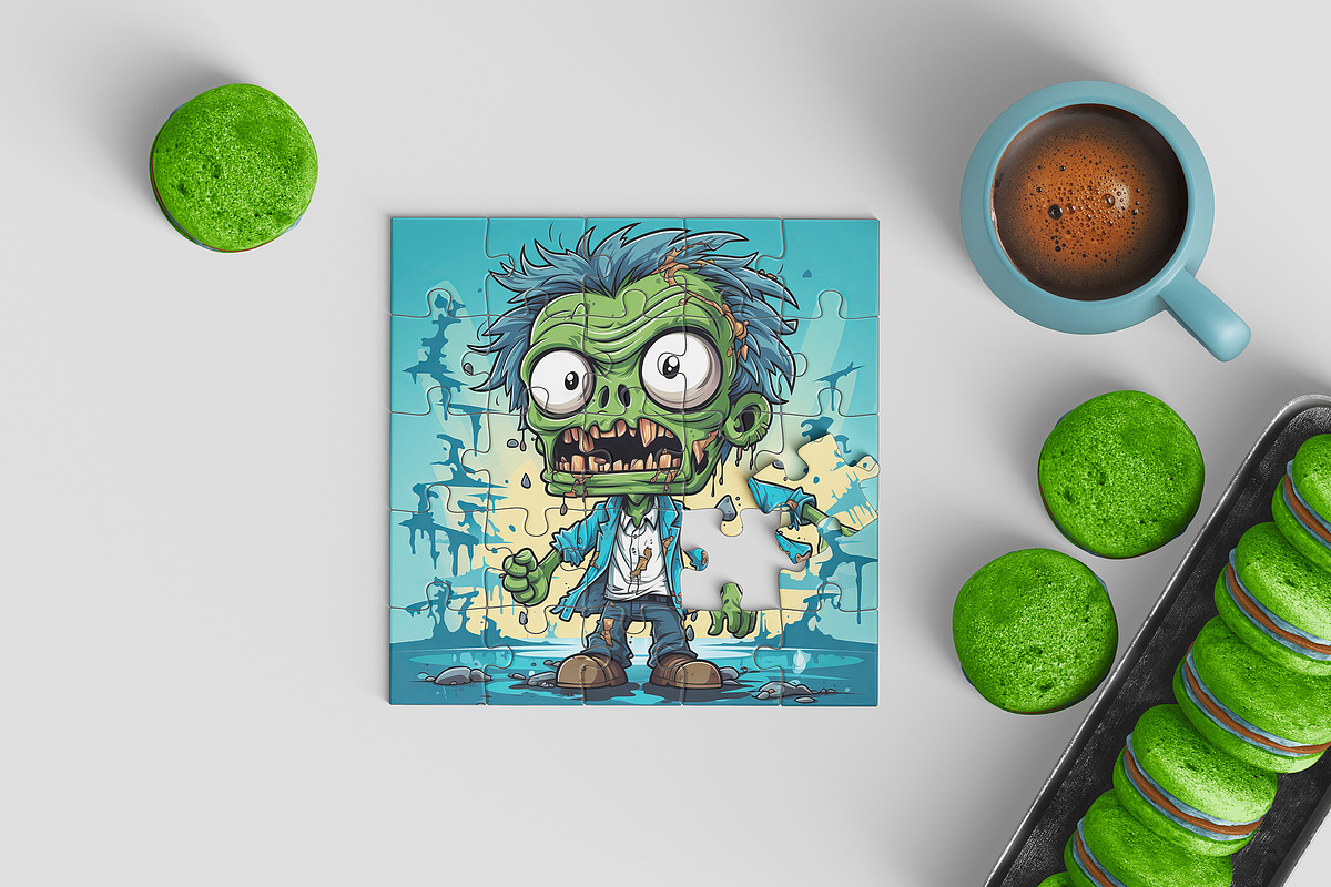 Jigsaw Puzzle Mockup 6 PSD 5x5pieces, a Merchandise Mockup by GraphicVil (Photo 4 of 9)