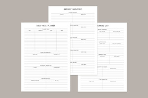 Meal Planning Pages Set V-03