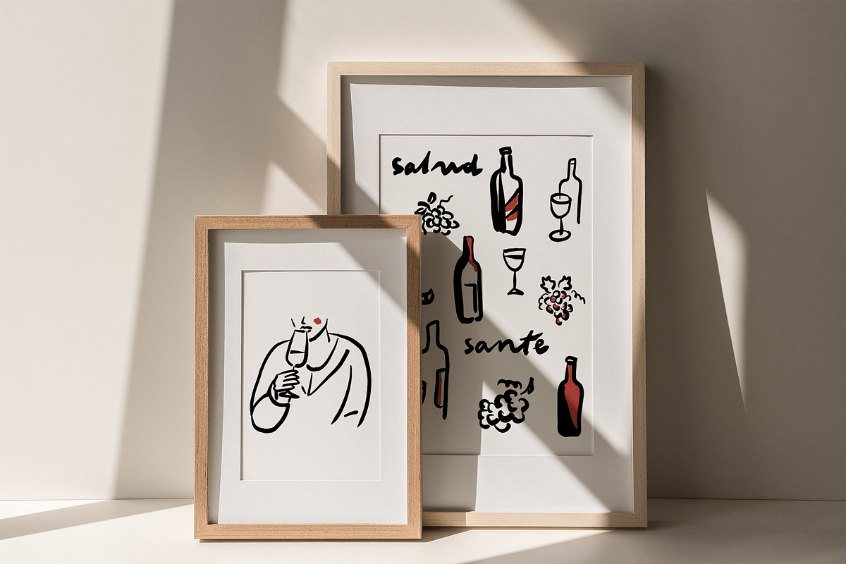 Wine Culture Clipart, a Person Illustration by Teresa Art Store (Photo 8 of 12)