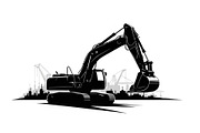 Excavator Construction Vector Bundle, an Illustration by Amazin_art (Thumbnail 7 of 51)