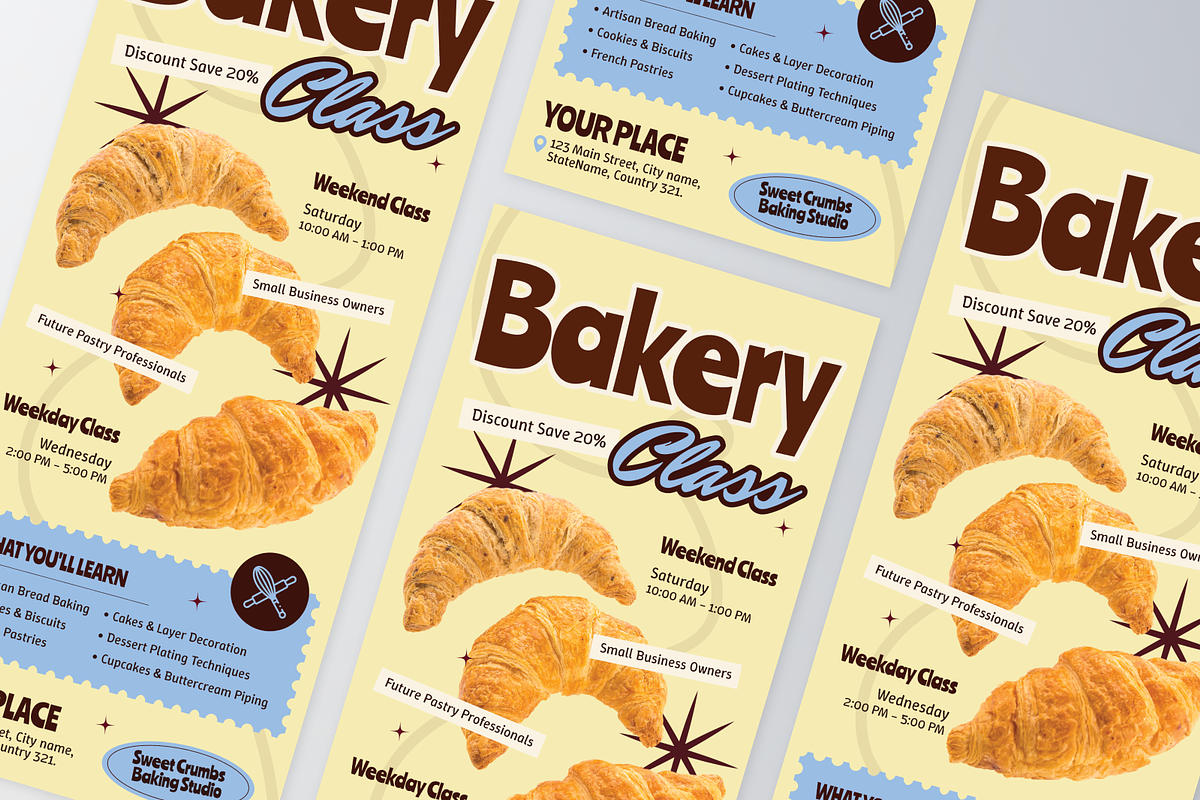 Modern Bakery Class Roll Up Banner, a Poster Template by Annora Studio (Photo 5 of 6)