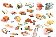 CHEESE SEAFOOD SAUSAGES BUNDLE, a Food Illustration by wedraw (Thumbnail 2 of 5)