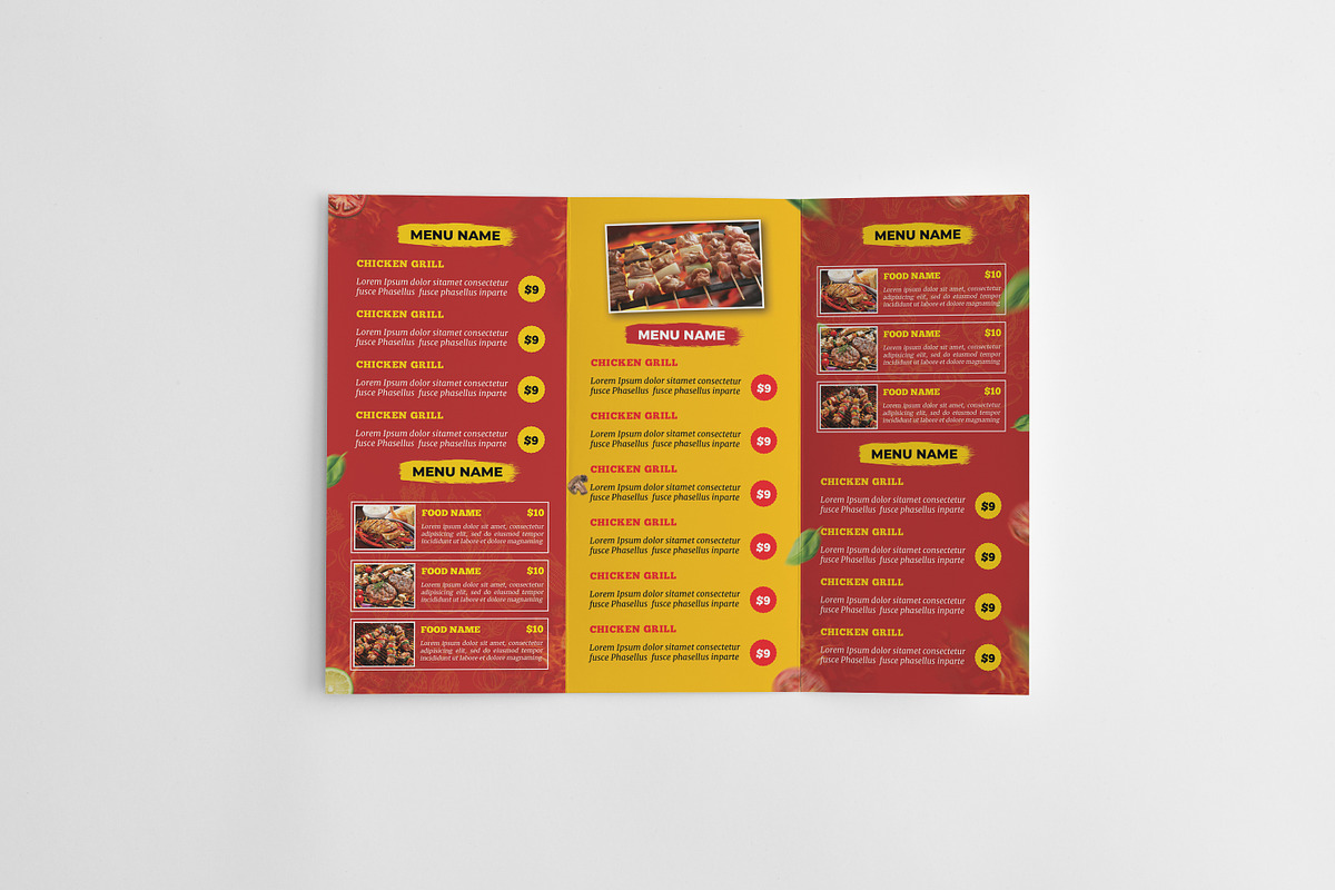 Restaurant Trifold Brochure, a Brochure Template by GreenPixi (Photo 4 of 4)