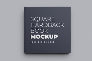 Square Hardback Book Mockup