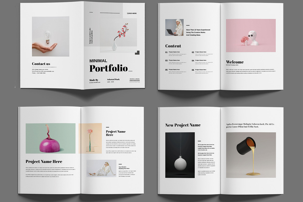 Minimal Portfolio Design Template, a Brochure Template by MightyDesign (Photo 2 of 6)