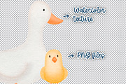 Cute Ducks watercolor set, an Animal Illustration by Bololota Studio (Thumbnail 2 of 3)