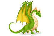 Collection of green cartoon dragons., an Animal Illustration by Yayasya (Thumbnail 2 of 3)