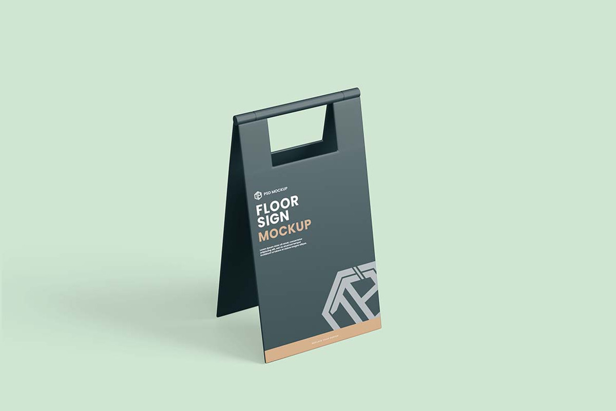 Floor Sign Mockup, an Advertising Mockup by tiyasprabawa (Photo 2 of 5)