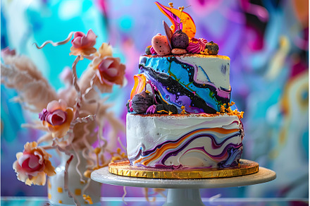 Colorful and artistic two tiered, an Arts & Entertainment Photo by Ylivdesign
