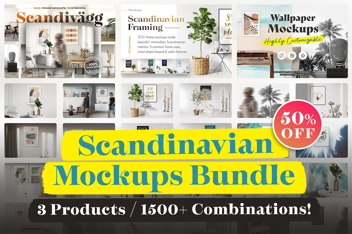 Scandinavian Mockups Bundle (1500+), a Product Mockup by Frisk Shop (Photo 1 of 36)