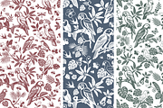 Tropical Parrot Toile de Jouy Print, a Background Graphic by Hughes Studio (Thumbnail 8 of 8)