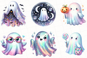 Halloween Iridescent Ghost Clipart, an Illustration by OK Design (Thumbnail 4 of 5)