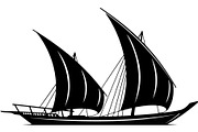 Boat Ship Silhouette Vector Mega, an Object Illustration by Designer_Momina (Thumbnail 5 of 21)
