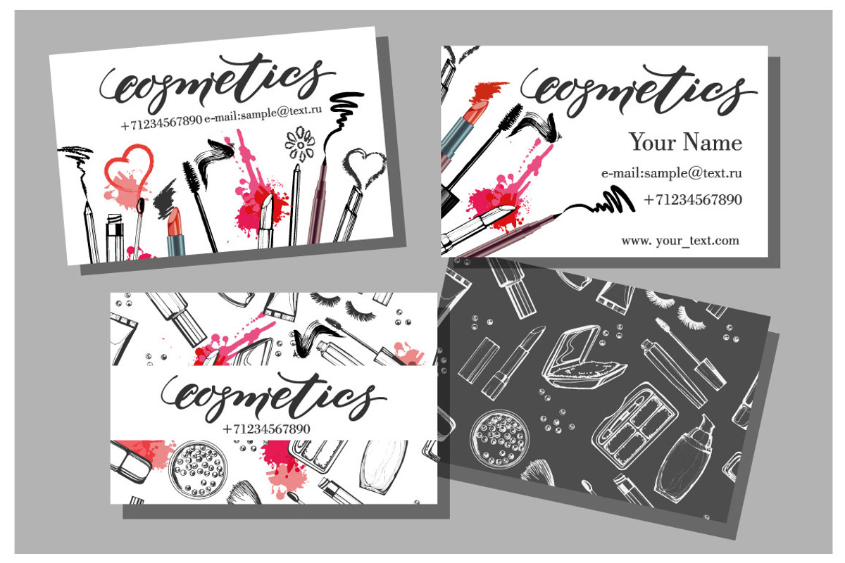 Set of Makeup artist business card., a Card Template by Gulnara Khadeeva (Photo 3 of 4)