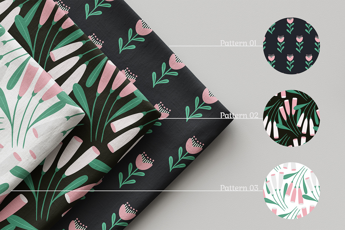 Vintage Flower Pattern Collection, a Pattern Graphic by Asya Melkonyan Patterns (Photo 2 of 15)