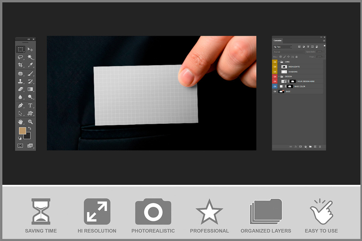 Business Card Taken Out Of Pocke PSD, a Product Mockup by Bruno's Shop (Photo 2 of 3)