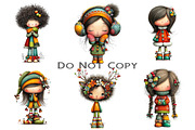 Quirky Christmas Cute Girl Clipart, an Illustration by Craft Nest (Thumbnail 7 of 8)