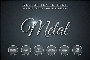 Silver - Editable Text Effect