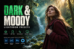 Dark and Moody Lightroom Presets, a Preset Add-On by AAA Presets