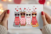 Valentine Cats PNG, Valentine PNG, an Illustration by Canvas Craft (Thumbnail 4 of 7)