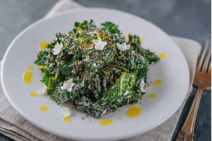 A top view showcases a vibrant salad, a Food & Drink Photo by ZinetroN