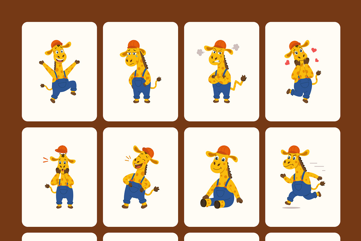 70 Giraffe Vectors Icons, an Emoji Icon by Brickclay (Photo 9 of 11)