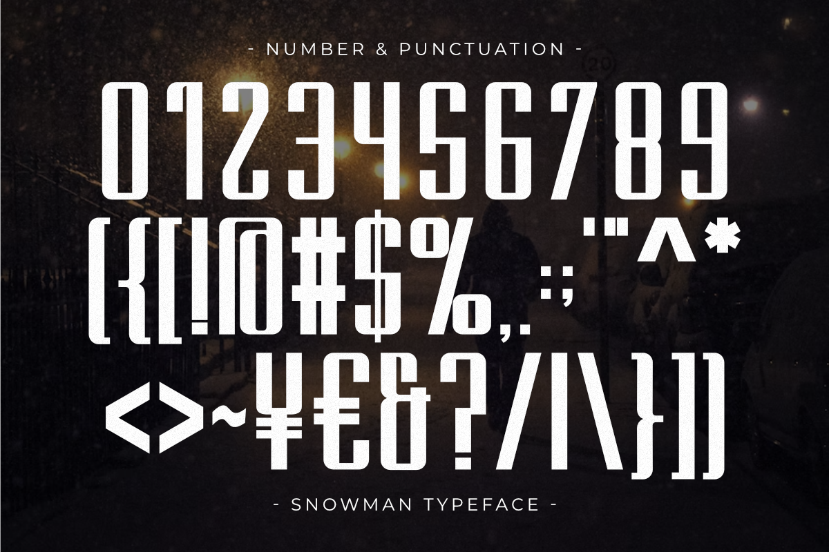 Snowman - Condensed Sans Serif, a Sans Serif Font by Pian45 Studio (Photo 3 of 8)