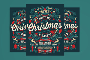 Christmas Party Flyer Templates, a Flyer Template by Muhamad Iqbal hidayat