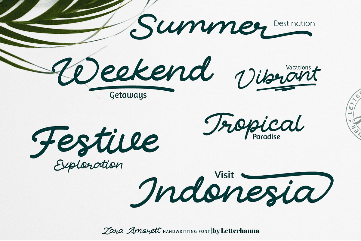 Zara Amorett Font, a Handwritten Font by Letterhanna Studio (Photo 8 of 15)