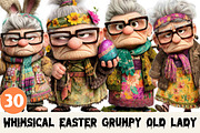 Whimsical Easter Grumpy Old Lady, a Graphic by CitraGraphics (Thumbnail 1 of 5)
