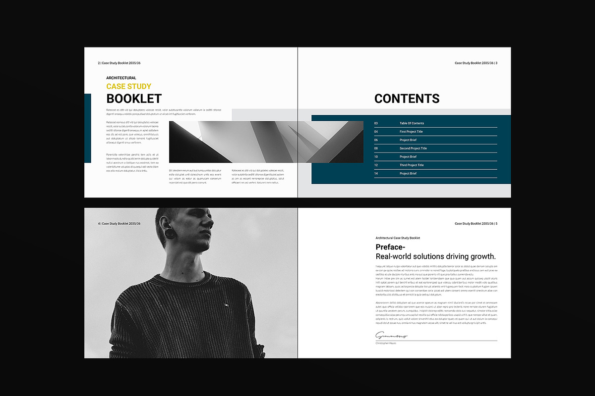 Case Study Booklet Template Landscap, a Brochure Template by DesignCrest (Photo 5 of 13)