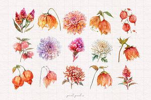 Autumn Flowers Clip Art