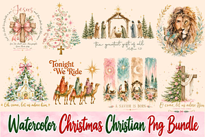 Watercolor Christmas Png Bundle, an Object Graphic by Daisy Design