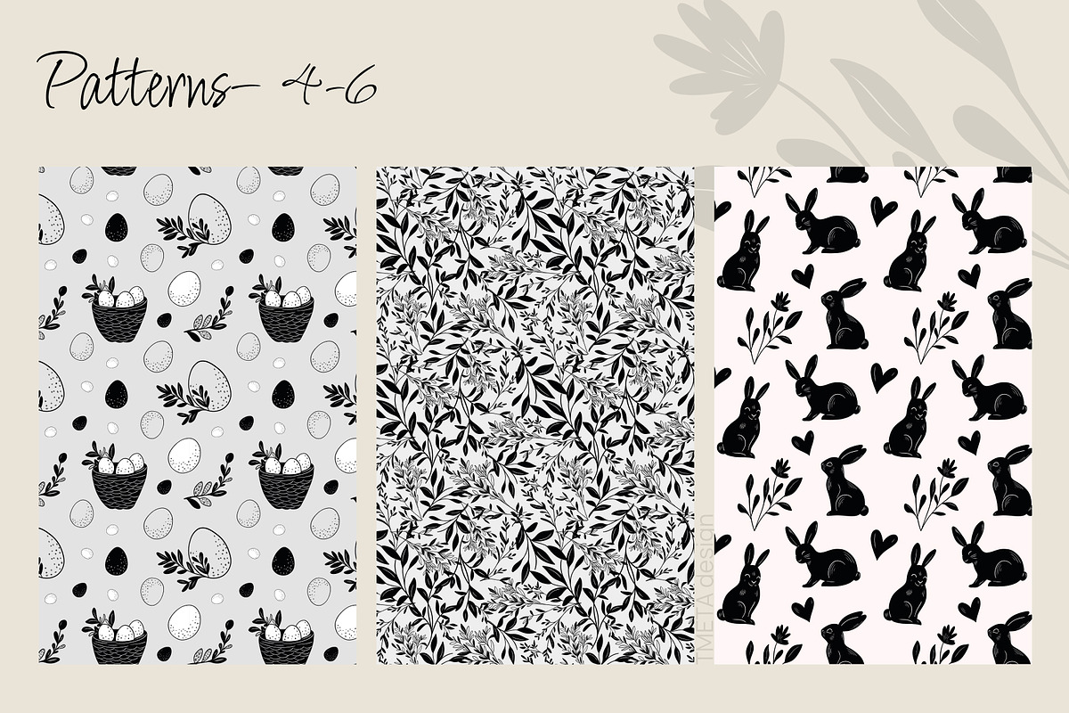 Spring Bunny & Floral Clipart Set, an Animal Illustration by Tmeta Design (Photo 8 of 11)