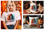 Halloween Girl Witch Pumpkin Clipart, an Illustration by Creative Arslan (Thumbnail 2 of 3)