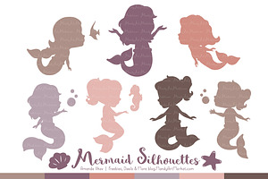 Mermaid Silhouettes in Buff, an Illustration by Amanda Ilkov