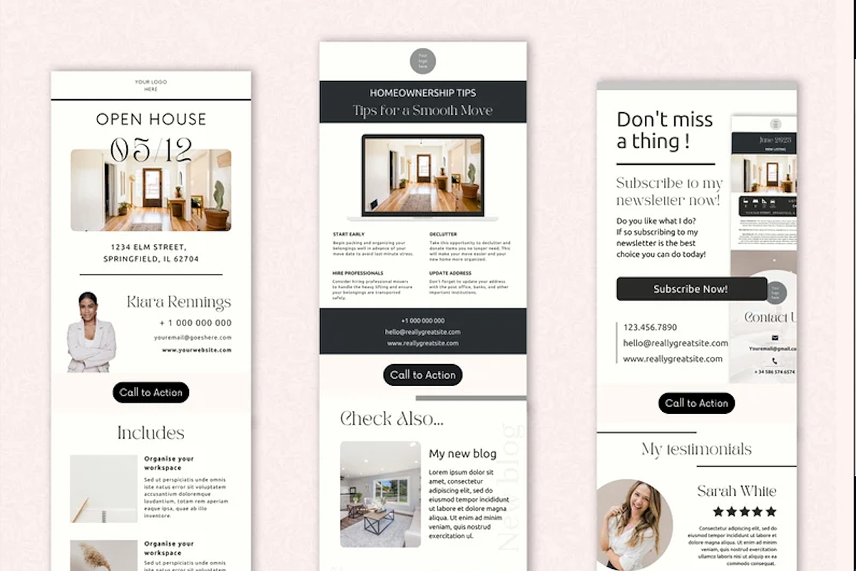 Real Estate Newsletter Template Pack, an Email Template by PittaFinePrint (Photo 7 of 9)