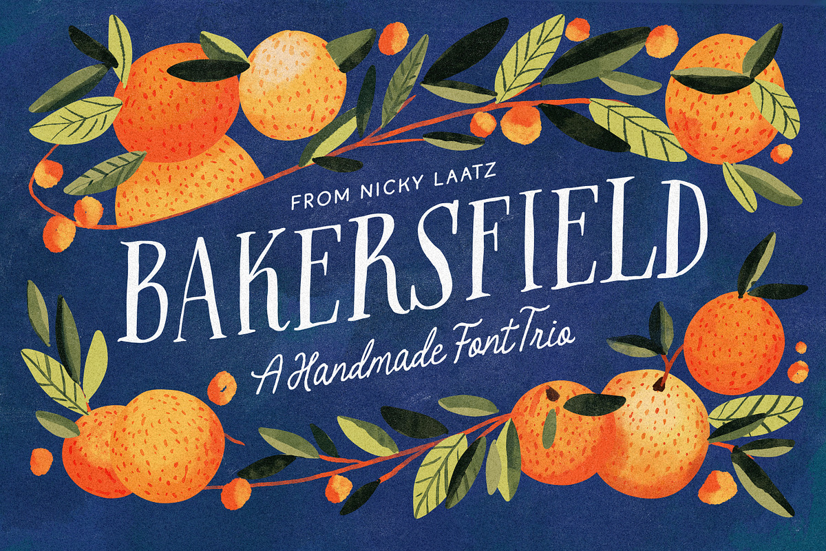 The Bakersfield Font Trio, a Handwritten Font by Nicky Laatz (Photo 1 of 18)