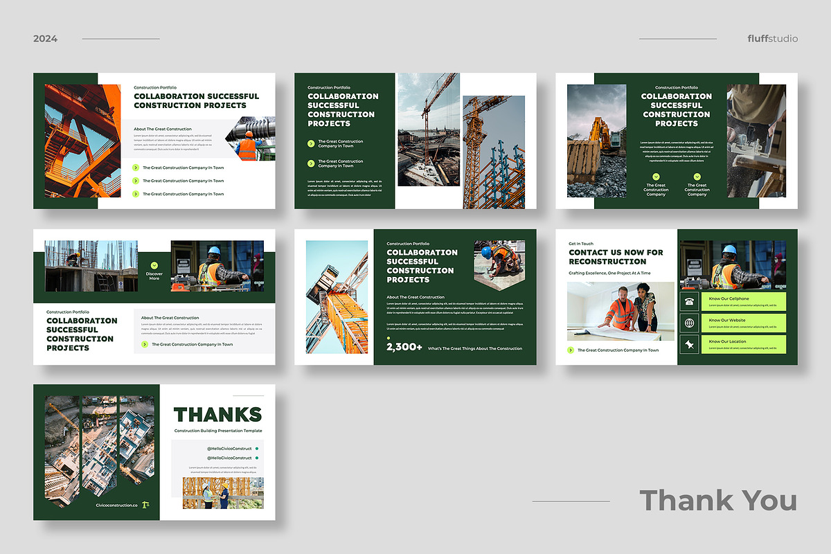 Construction Google Slides, a Presentation Template by fluffstudio (Photo 4 of 4)